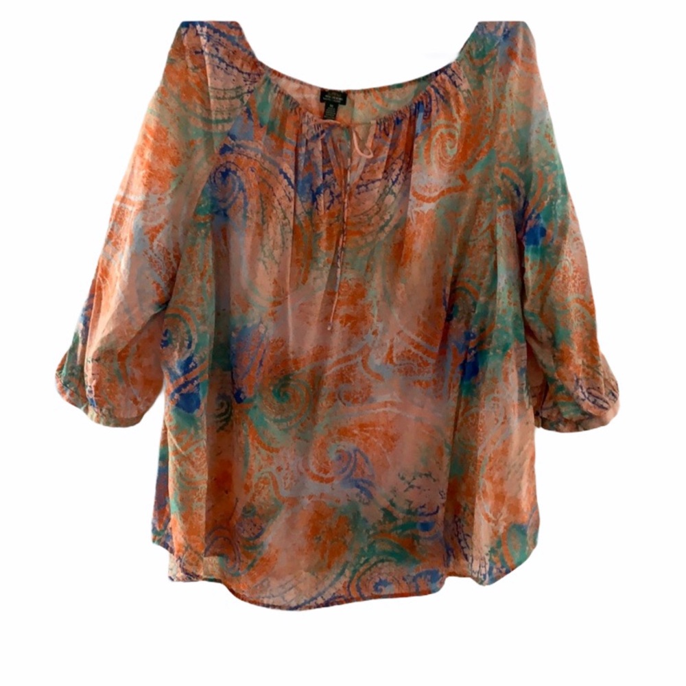 LRL Ralph Lauren 3/4 Sleeve Blouse 3X